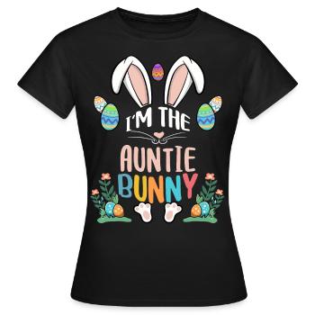 I'm The Auntie Bunny - Frauen T-Shirt - Schwarz - Vorne - AI Model Female 172 dark (172cm)