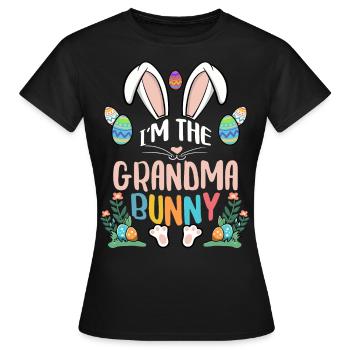 Je suis la grand-mère lapin - T-shirt Femme - noir - Devant - AI Model Female 172 dark (172cm)