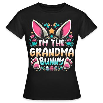 Je suis la grand-mère lapin - T-shirt Femme - noir - Devant - AI Model Female 172 dark (172cm)