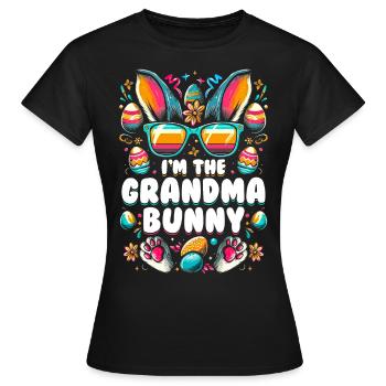Je suis la grand-mère lapin - T-shirt Femme - noir - Devant - AI Model Female 172 dark (172cm)