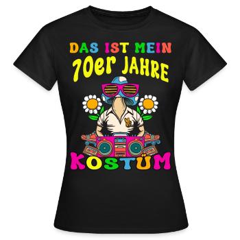 Das ist mein 70er Jahre Kostüm 70s Motto Party - Frauen T-Shirt - Schwarz - Vorne - AI Model Female 172 dark (172cm)