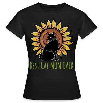 Best Cat Mom Ever - Women's T-Shirt - black - Front - AI Model Female 172 dark (172cm)