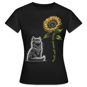 Best Cat Mom Ever - Women's T-Shirt - black - Front - AI Model Female 172 dark (172cm)