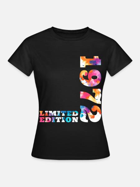 Farbenfroh Geburtstag Limited Edition 1972 - Frauen T-Shirt - Schwarz