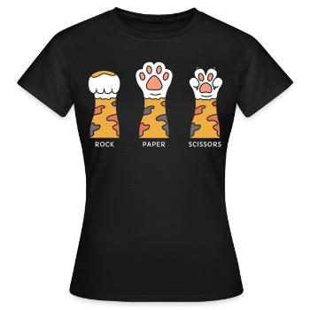 Rock Paper Scissors - Women's T-Shirt - black - Front - AI Model Female 172 dark (172cm)