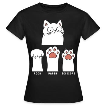 Rock Paper Scissors - Women's T-Shirt - black - Front - AI Model Female 172 dark (172cm)