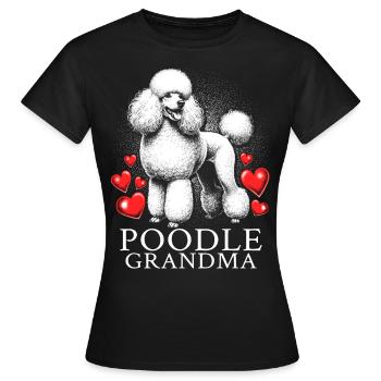 Grand-mère caniche - T-shirt Femme - noir - Devant - AI Model Female 172 dark (172cm)