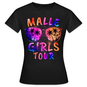 Malle Girls Tour - Women's T-Shirt - black - Front - AI Model Female 172 dark (172cm)