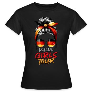 Malle Girls Tour - Women's T-Shirt - black - Front - AI Model Female 172 dark (172cm)