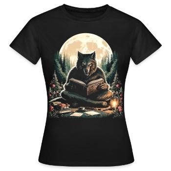 Werewolf Geschichtenerzähler - Frauen T-Shirt - Schwarz - Vorne - AI Model Female 172 dark (172cm)