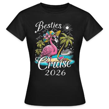 Besties Cruise 2026 - Women's T-Shirt - black - Front - AI Model Female 172 dark (172cm)