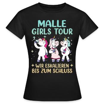 Visite des filles de Malle - T-shirt Femme - noir - Devant - AI Model Female 172 dark (172cm)