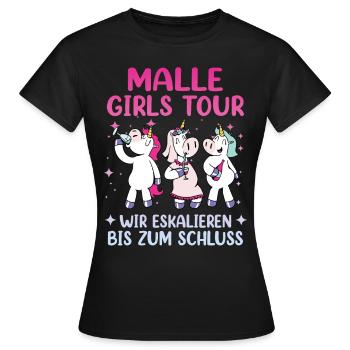 Malle Girls Tour - Frauen T-Shirt - Schwarz - Vorne - AI Model Female 172 dark (172cm)