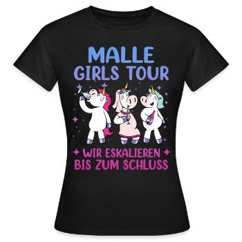 Visite des filles de Malle - T-shirt Femme - noir - Devant - AI Model Female 172 dark (172cm)