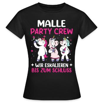 Malle Girls Tour Wir Eskalieren - Frauen T-Shirt - Schwarz - Vorne - AI Model Female 172 dark (172cm)