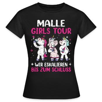 Malle Girls Tour - Women's T-Shirt - black - Front - AI Model Female 172 dark (172cm)