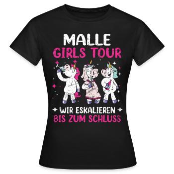 Visite des filles de Malle - T-shirt Femme - noir - Devant - AI Model Female 172 dark (172cm)