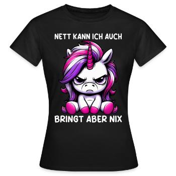 Sympa je peux aussi apporter mais rien n’apporte - T-shirt Femme - noir - Devant - AI Model Female 172 dark (172cm)