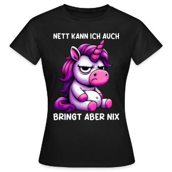 Sympa je peux aussi apporter mais rien n’apporte - T-shirt Femme - noir - Devant - AI Model Female 172 dark (172cm)