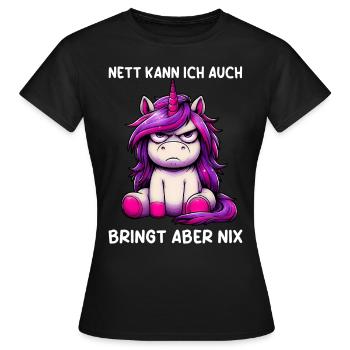 Sympa je peux aussi apporter mais rien n’apporte - T-shirt Femme - noir - Devant - AI Model Female 172 dark (172cm)