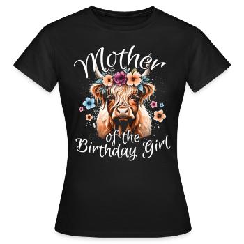 Mère de la fille d’anniversaire - T-shirt Femme - noir - Devant - AI Model Female 172 dark (172cm)