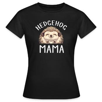 Hedgehog Mom - Women's T-Shirt - black - Front - AI Model Female 172 dark (172cm)