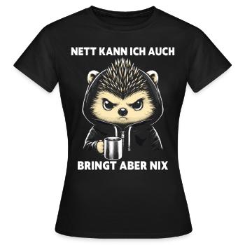 Sympa je peux aussi apporter mais rien n’apporte - T-shirt Femme - noir - Devant - AI Model Female 172 dark (172cm)