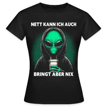 Sympa je peux aussi apporter mais rien n’apporte - T-shirt Femme - noir - Devant - AI Model Female 172 dark (172cm)