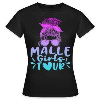 Visite des filles de Malle - T-shirt Femme - noir - Devant - AI Model Female 172 dark (172cm)