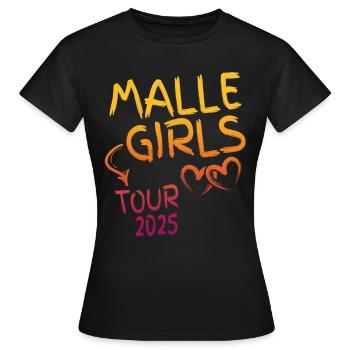 Malle Girls Tour 2025 - Frauen T-Shirt - Schwarz - Vorne - AI Model Female 172 dark (172cm)