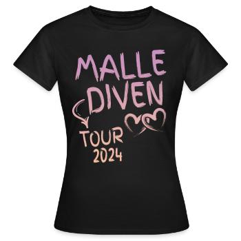Malle Girls Tour 2024 - Women's T-Shirt - black - Front - AI Model Female 172 dark (172cm)