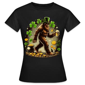 Bière irlandaise Bigfoot - T-shirt Femme - noir - Devant - AI Model Female 172 dark (172cm)