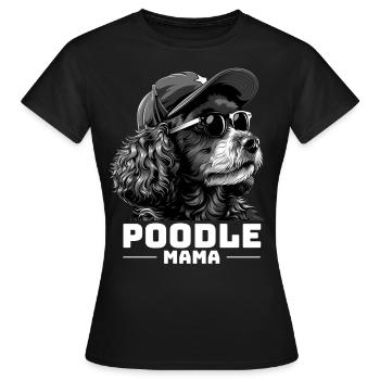Maman caniche - T-shirt Femme - noir - Devant - AI Model Female 172 dark (172cm)