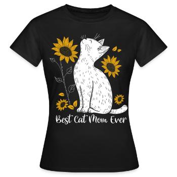 Best Cat Mom Ever - Women's T-Shirt - black - Front - AI Model Female 172 dark (172cm)