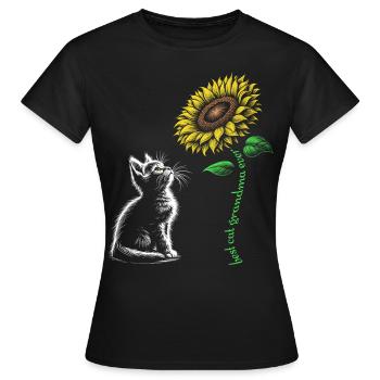 Best Cat Grandma Ever - Women's T-Shirt - black - Front - AI Model Female 172 dark (172cm)