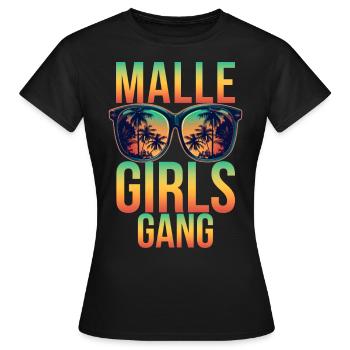 Gang de filles Malle - T-shirt Femme - noir - Devant - AI Model Female 172 dark (172cm)