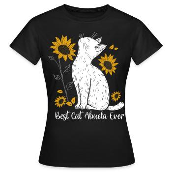 Best Cat Abuela Ever - Women's T-Shirt - black - Front - AI Model Female 172 dark (172cm)