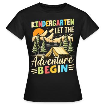 Kindergarten Let The Adventure Begin - Women's T-Shirt - black - Front - AI Model Female 172 dark (172cm)
