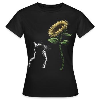 Best Cat Mama Ever - Frauen T-Shirt - Schwarz - Vorne - AI Model Female 172 dark (172cm)