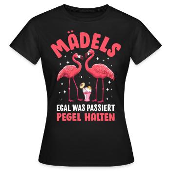 Les filles, peu importe ce qui se passe Maintenir les niveaux - T-shirt Femme - noir - Devant - AI Model Female 172 dark (172cm)