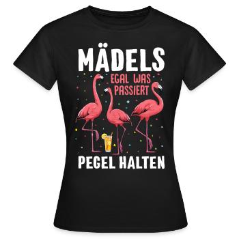 Les filles, peu importe ce qui se passe Maintenir les niveaux - T-shirt Femme - noir - Devant - AI Model Female 172 dark (172cm)