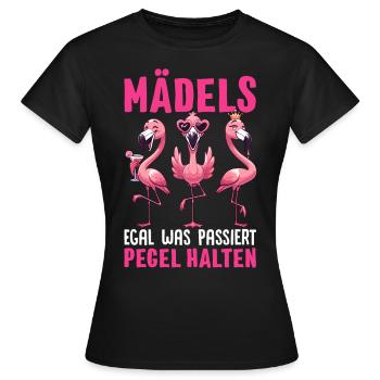 Les filles, peu importe ce qui se passe Maintenir les niveaux - T-shirt Femme - noir - Devant - AI Model Female 172 dark (172cm)