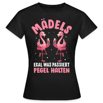Les filles, peu importe ce qui se passe Maintenir les niveaux - T-shirt Femme - noir - Devant - AI Model Female 172 dark (172cm)