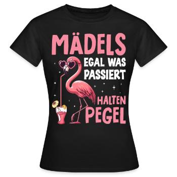 Les filles, peu importe ce qui se passe Maintenir les niveaux - T-shirt Femme - noir - Devant - AI Model Female 172 dark (172cm)