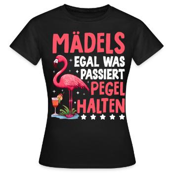 Les filles, peu importe ce qui se passe Maintenir les niveaux - T-shirt Femme - noir - Devant - AI Model Female 172 dark (172cm)