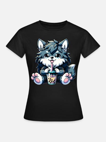 Werwolf Bubble Tea - Frauen T-Shirt - Schwarz