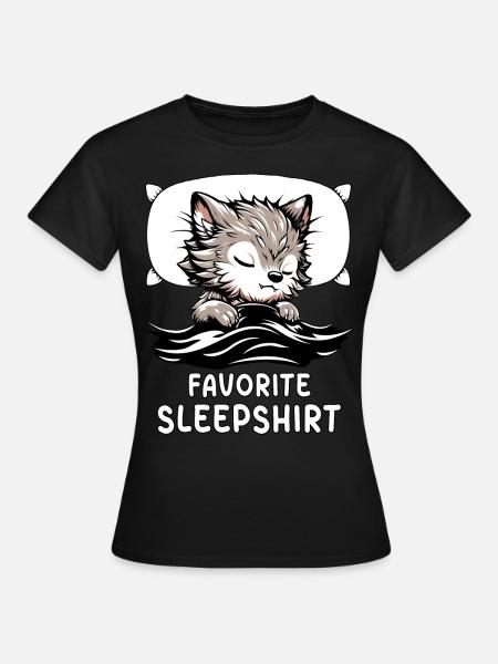 Werewolf Favorite Sleep - Frauen T-Shirt - Schwarz