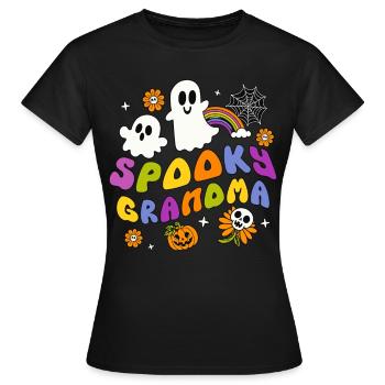 Grand-mère effrayante - T-shirt Femme - noir - Devant - AI Model Female 172 dark (172cm)