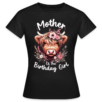 Mère de la fille d’anniversaire - T-shirt Femme - noir - Devant - AI Model Female 172 dark (172cm)