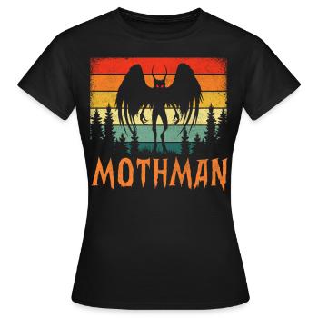 Papillon de nuit rétro - T-shirt Femme - noir - Devant - AI Model Female 172 dark (172cm)